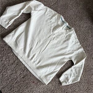 Boden eyelet lace White Sweatshirt
